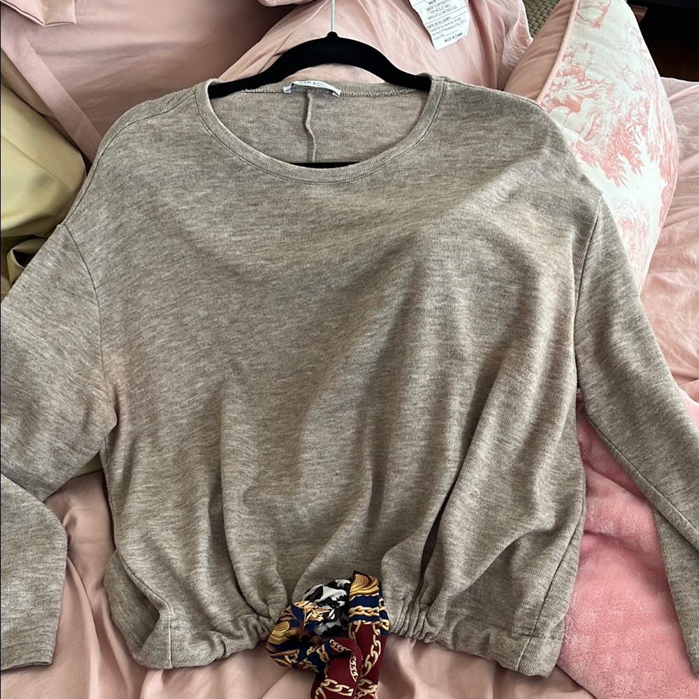 Casual Beige Women's Top